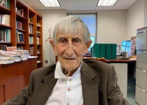 photo of Freeman Dyson in his office, taken on 11 June 2019